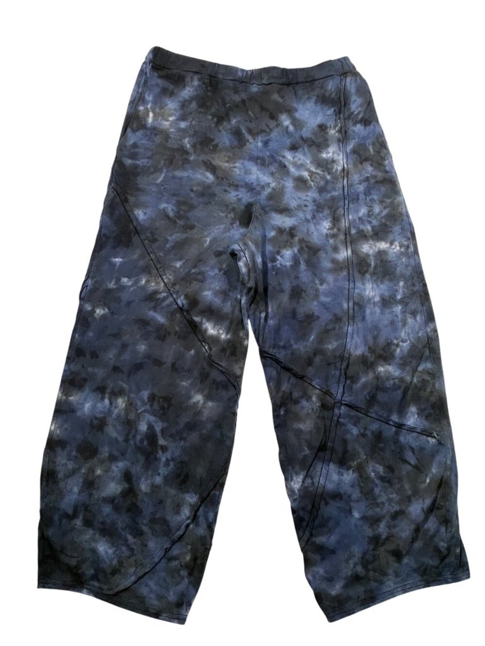 Cynthia Ashby The X pant in storm Cropped wide leg Pants Size M lagenlook